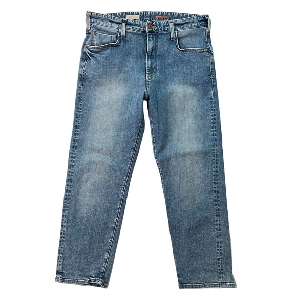 Pilcro and the Letterpress Denim - Pilcro jeans 30 The Borrowed Selvedge Relaxed boyfriend crop Light blue wash